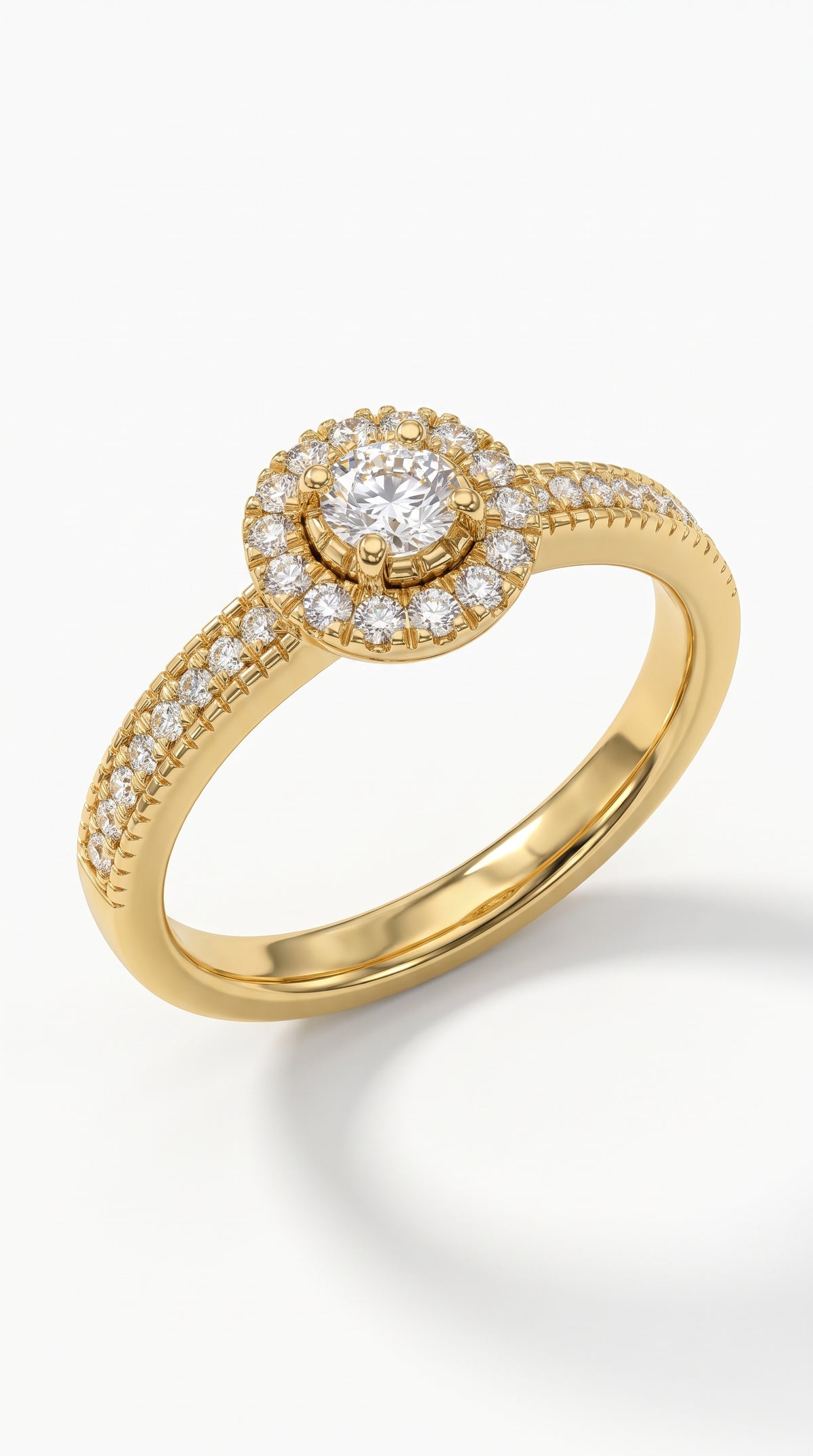 Anillo Halo modelo Seraphine Oro 18k