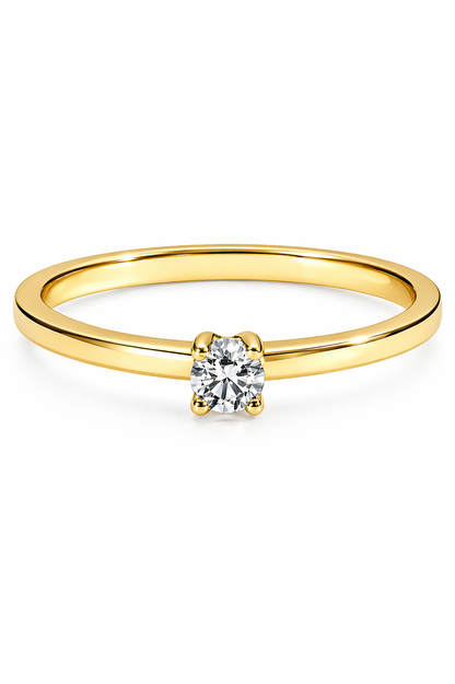 Anillo Solitario modelo Elara Oro 18k