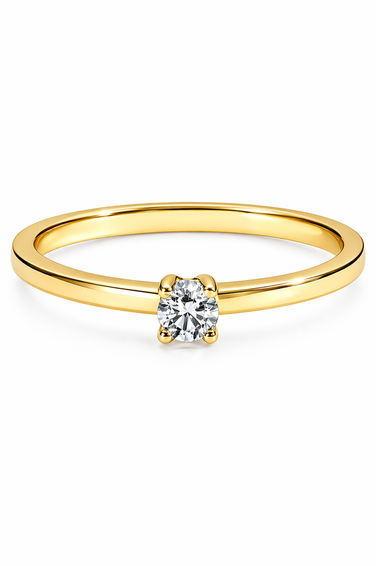 Anillo Solitario modelo Elara Oro 18k
