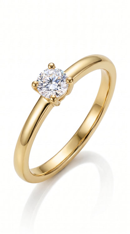 Anillo Solitario modelo Elara Oro 18k