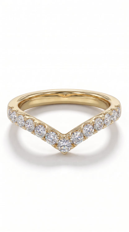 Anillo "V" modelo Valerie Oro 18k