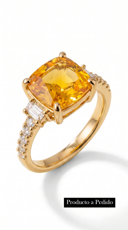 Anillo Amber · Citrino en Oro 18k
