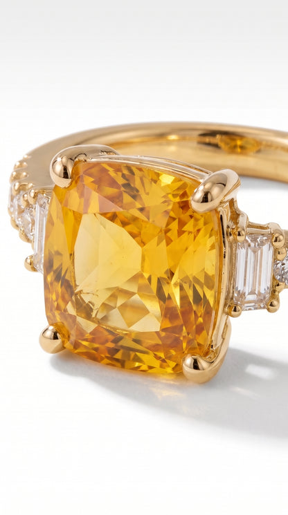 Anillo Amber · Citrino en Oro 18k