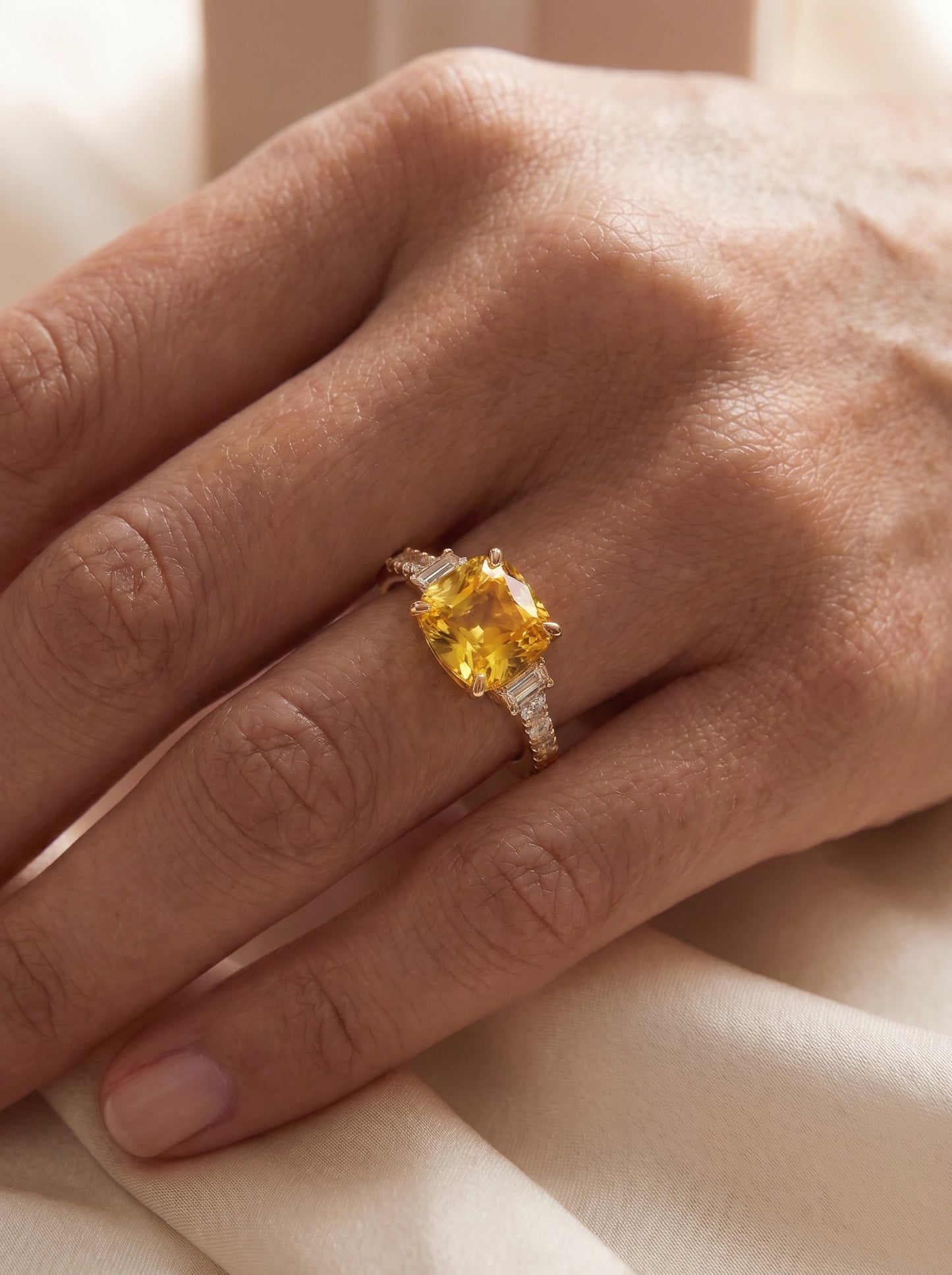 Anillo Amber · Citrino en Oro 18k