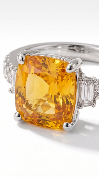 Anillo Amber · Citrino en Oro 18k