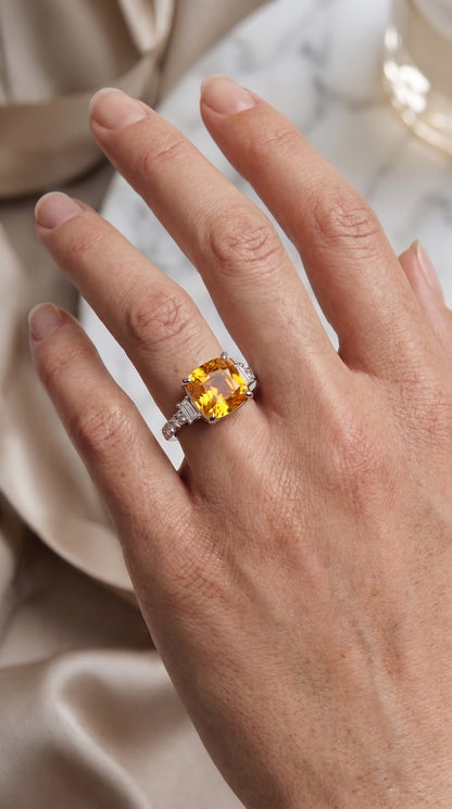 Anillo Amber · Citrino en Oro 18k