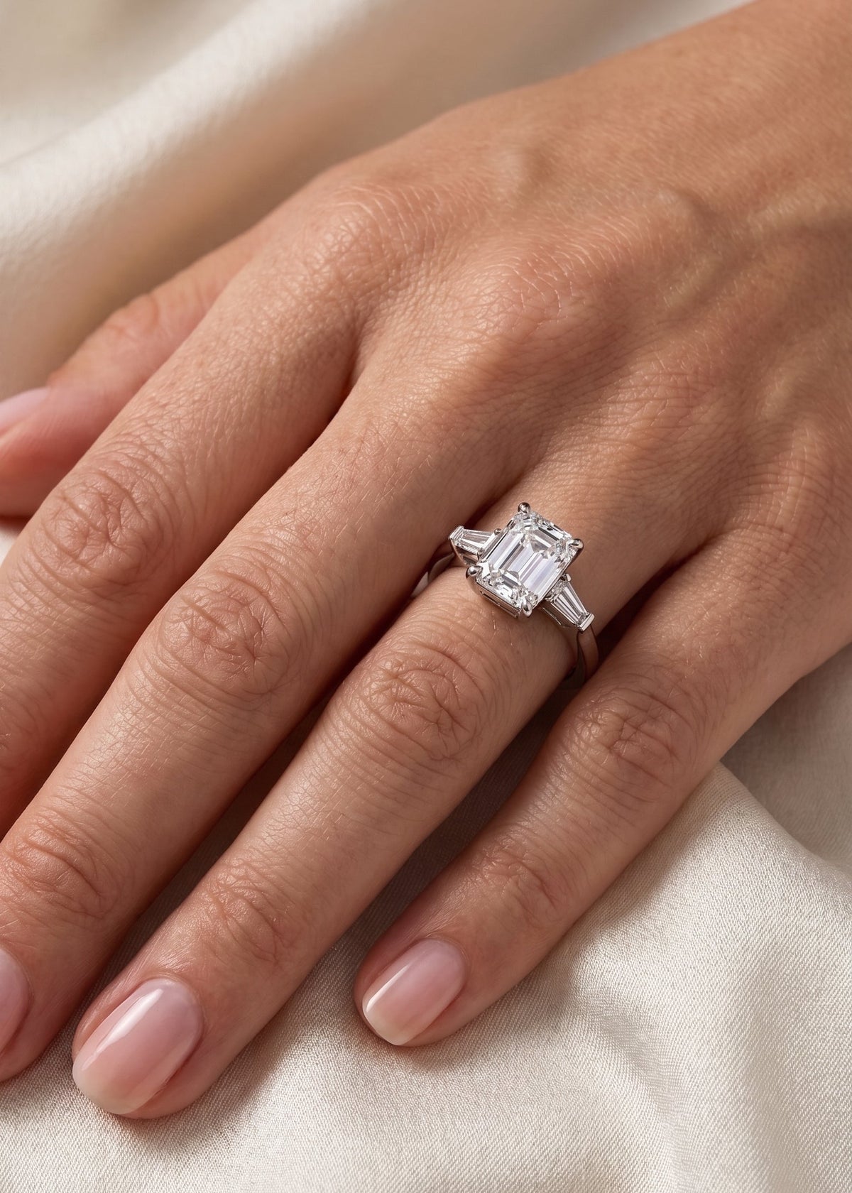 Anillo Oro Blanco y Brillantes modelo Jacinta