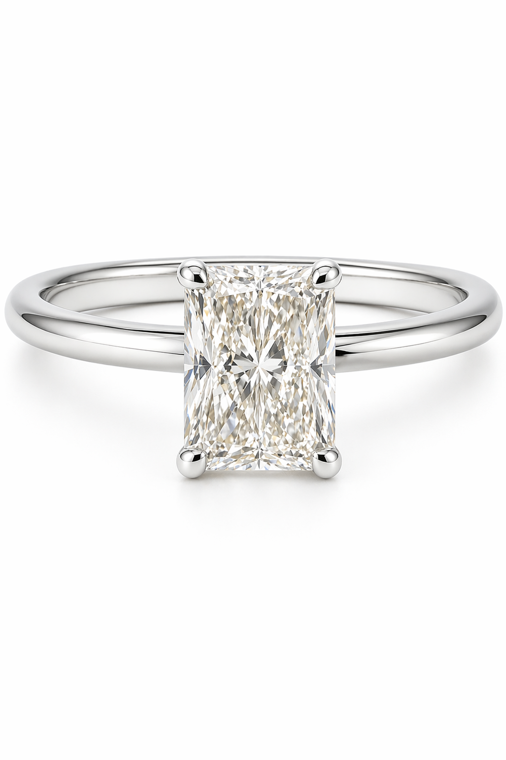 Anillo Solitario Radiante modelo Eleonor Oro 18k