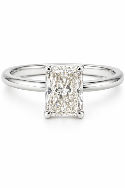 Anillo Solitario Radiante modelo Eleonor Oro 18k