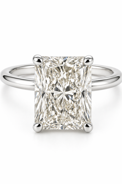 Anillo Solitario Radiante modelo Eleonor Oro 18k
