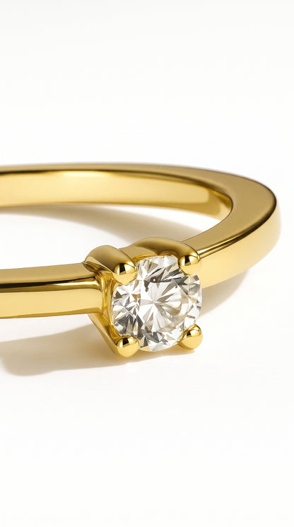 Anillo Solitario modelo Elara Oro 18k