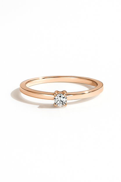 Anillo Solitario modelo Elara Oro 18k
