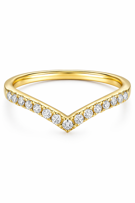 Anillo "V" modelo Valerie Oro 18k