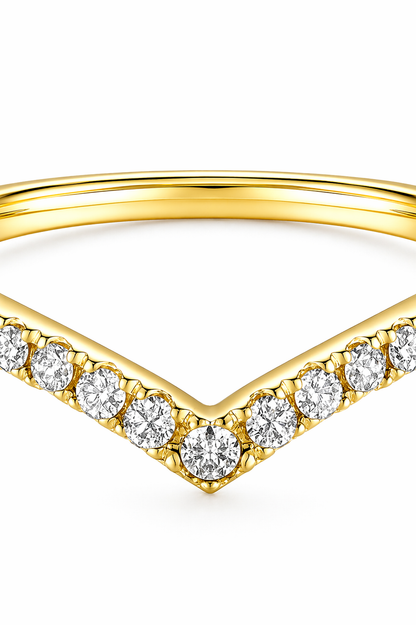 Anillo "V" modelo Valerie Oro 18k