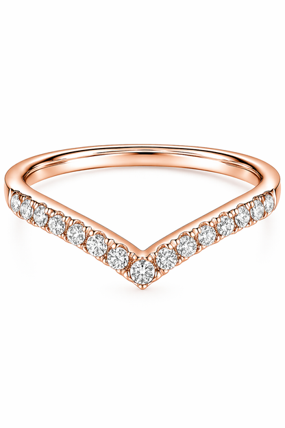Anillo "V" modelo Valerie Oro 18k