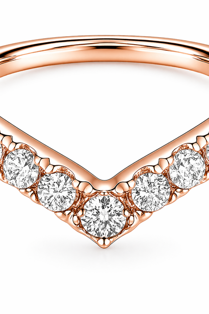 Anillo "V" modelo Valerie Oro 18k
