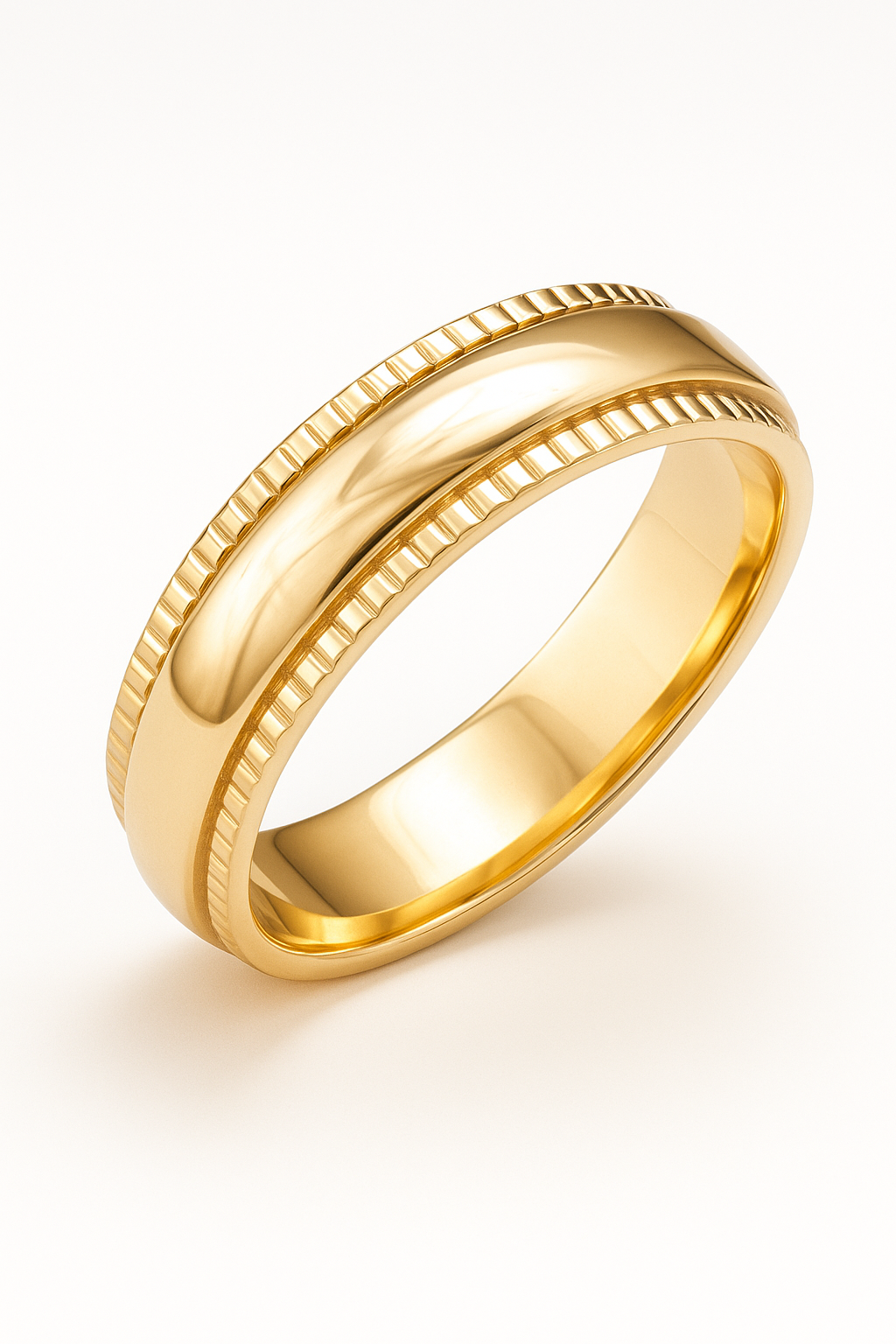 Alianza media caña bordes facetados modelo Sael