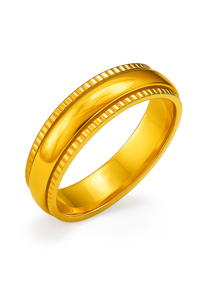 Alianza media caña bordes facetados modelo Sael