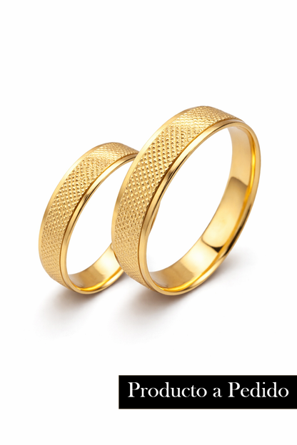 Argollas Oro 18k modelo Vertex