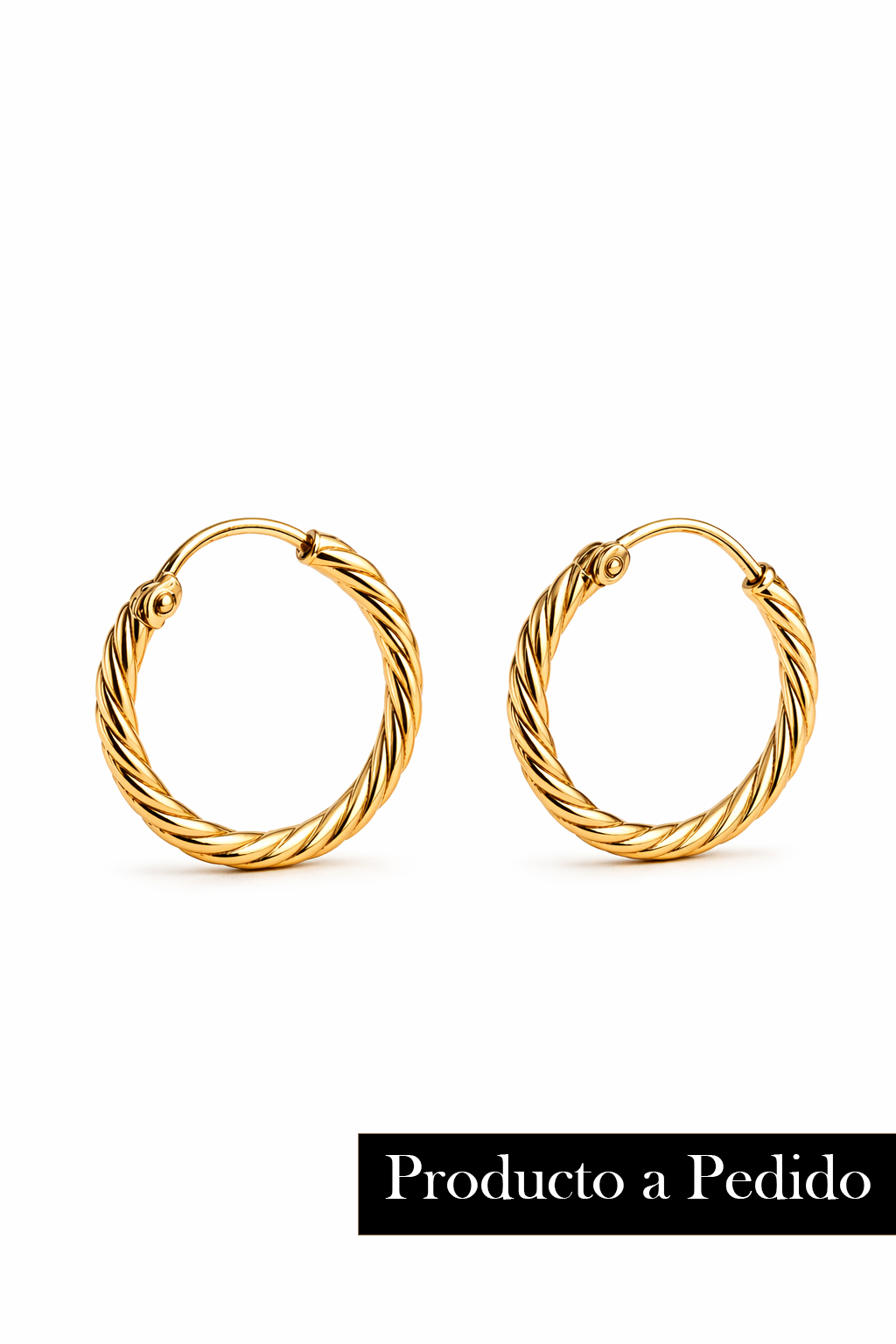 Aros Argollas de Oro 18K modelo Nysa
