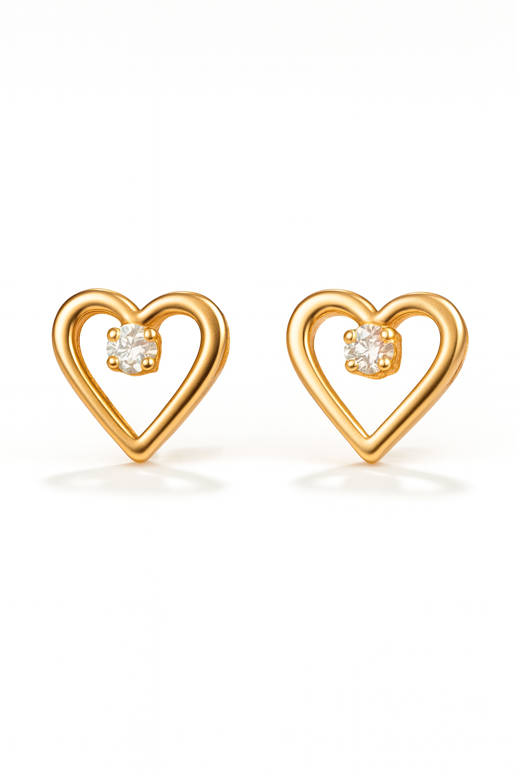 Aros Corazón Oro 18K Modelo Elin