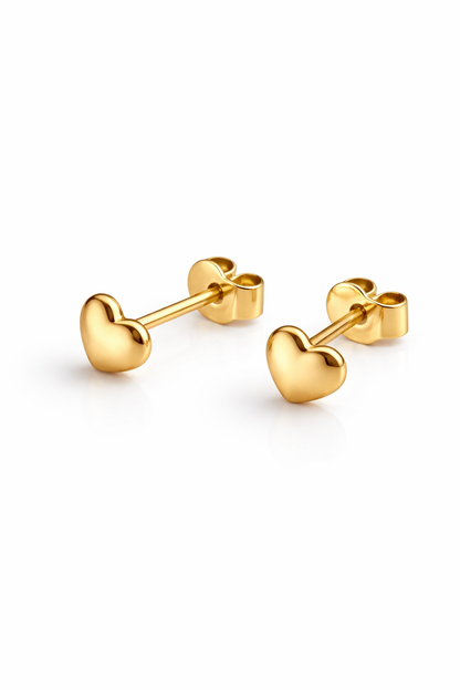 Aros Oro 18K Corazón Modelo Alba