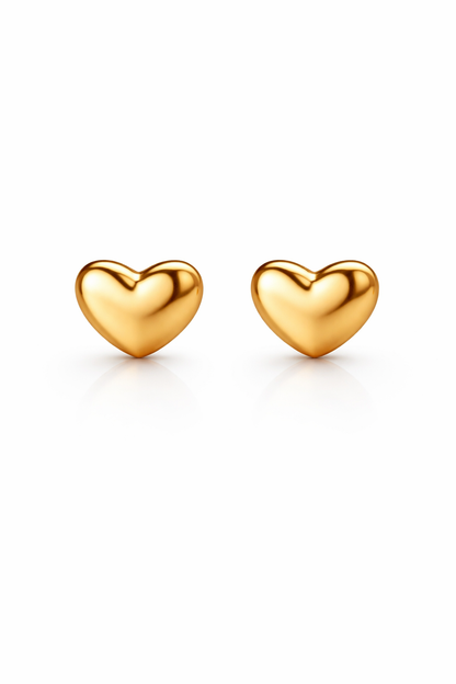 Aros Oro 18K Corazón Modelo Alba