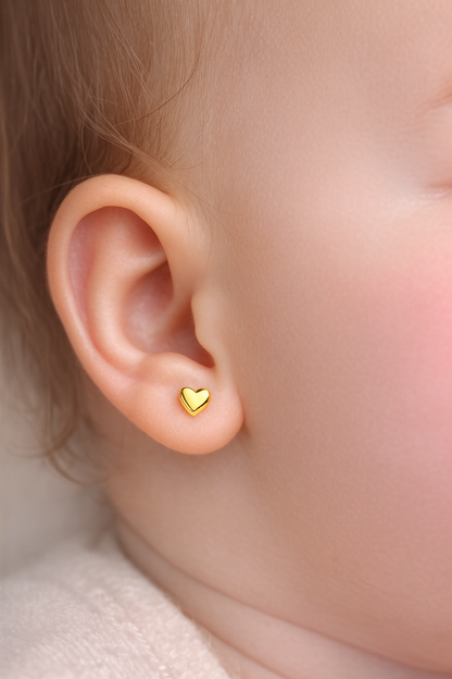 Aros corazón 2 mm en oro 18K modelo Numa