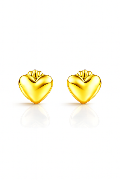 Aros corazón 2 mm en oro 18K modelo Numa