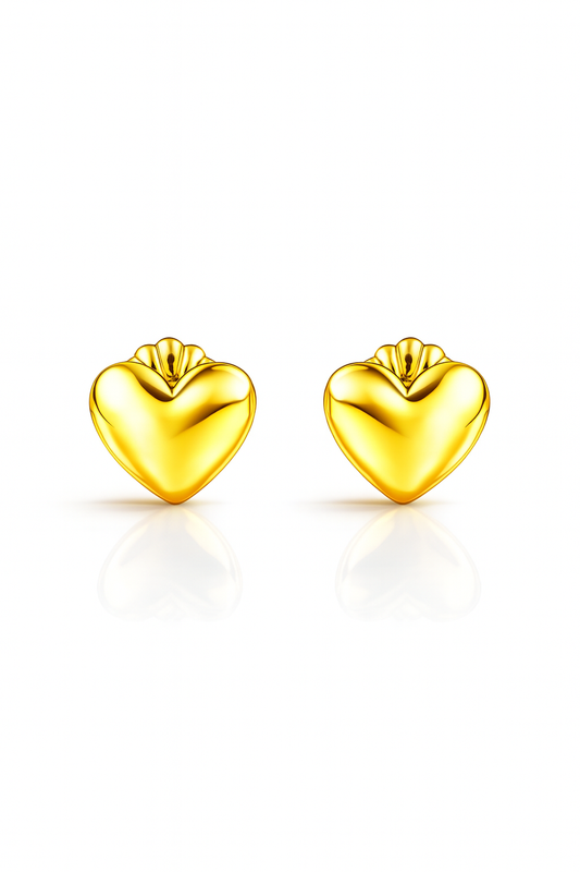 Aros corazón 2 mm en oro 18K modelo Numa