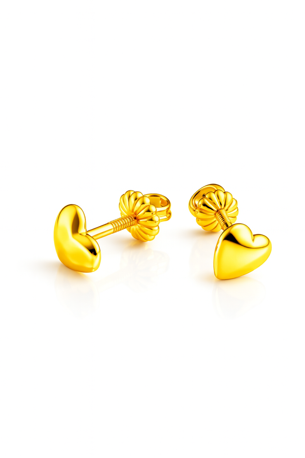 Aros corazón 2 mm en oro 18K modelo Numa
