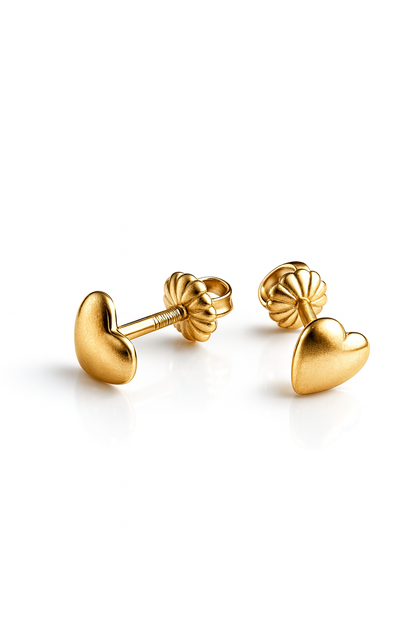 Aros corazón 2 mm en oro 18K modelo Numa