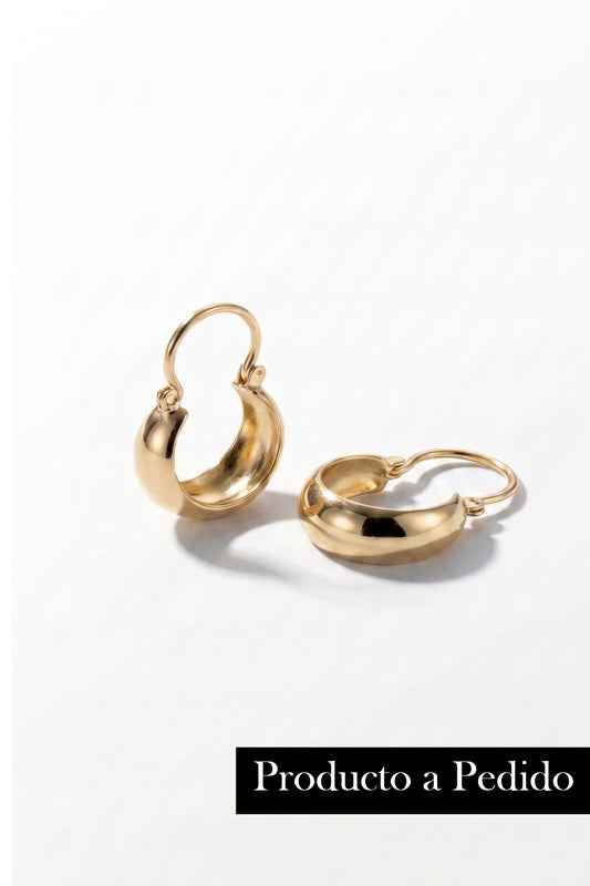Aros Bote #1 Oro 18K modelo Cristina