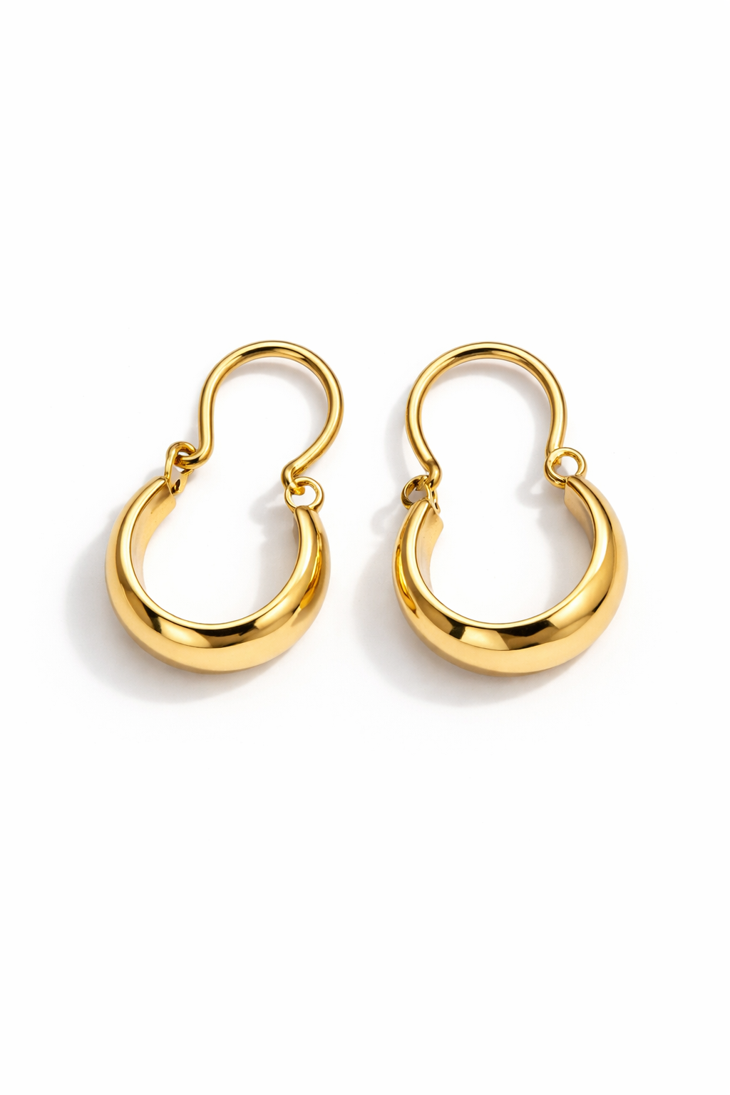 Aros tipo Bote #1 Oro 18K modelo Cristina
