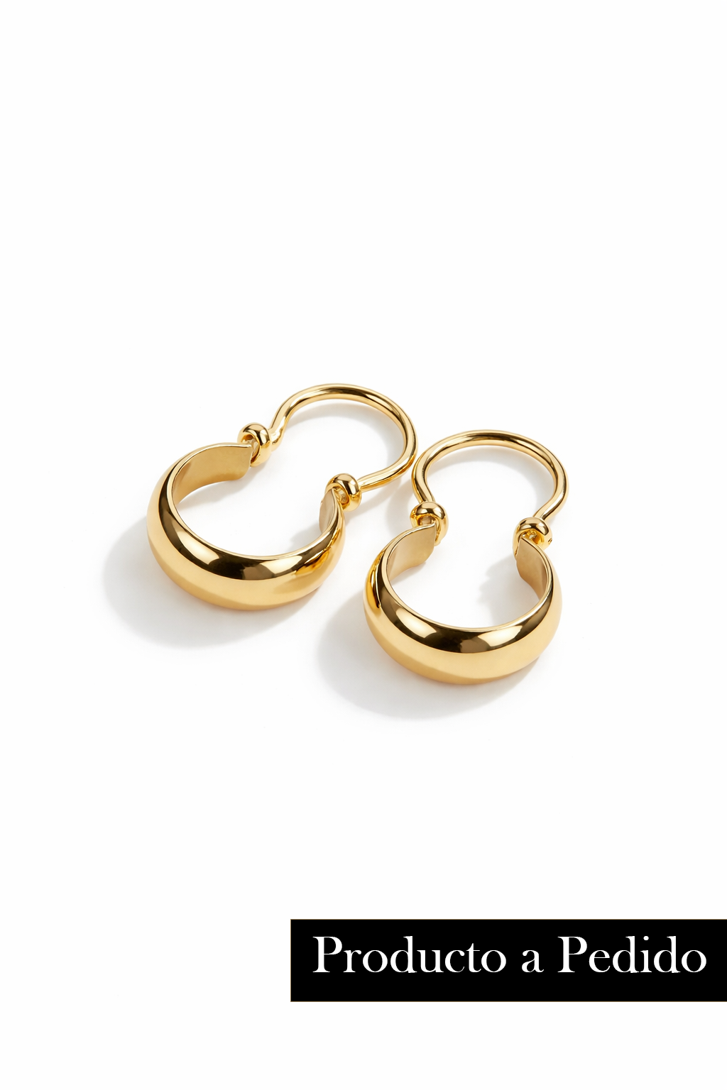 Aros tipo Bote #1 Oro 18K modelo Cristina