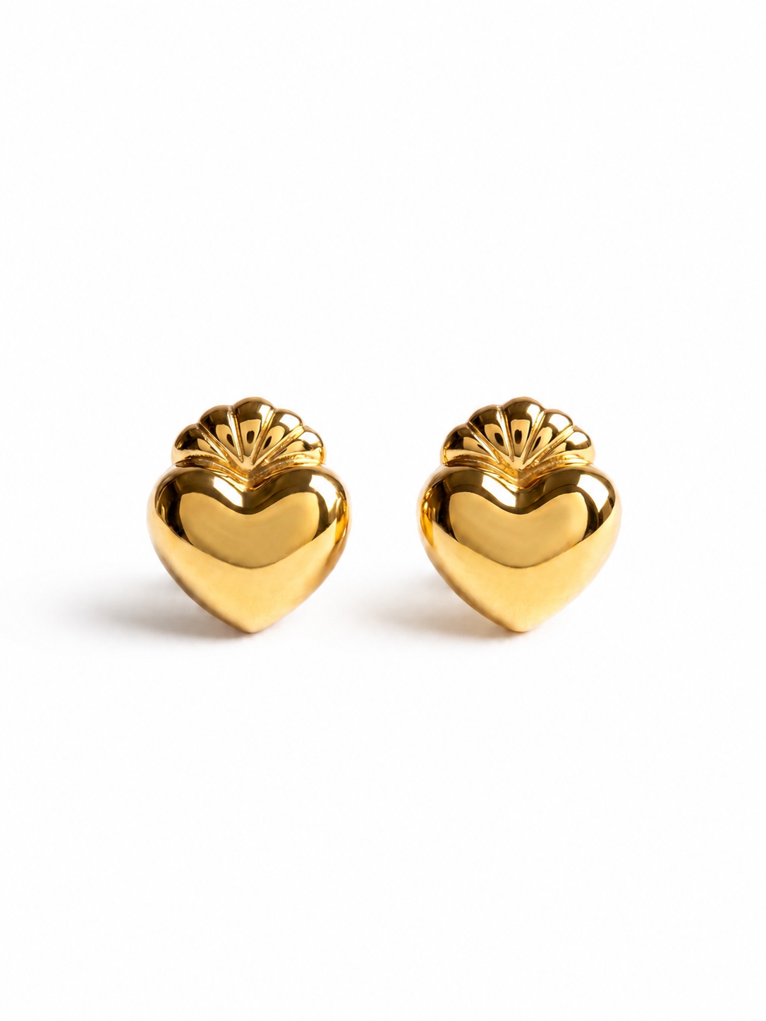 Aros corazón 18k modelo Numa