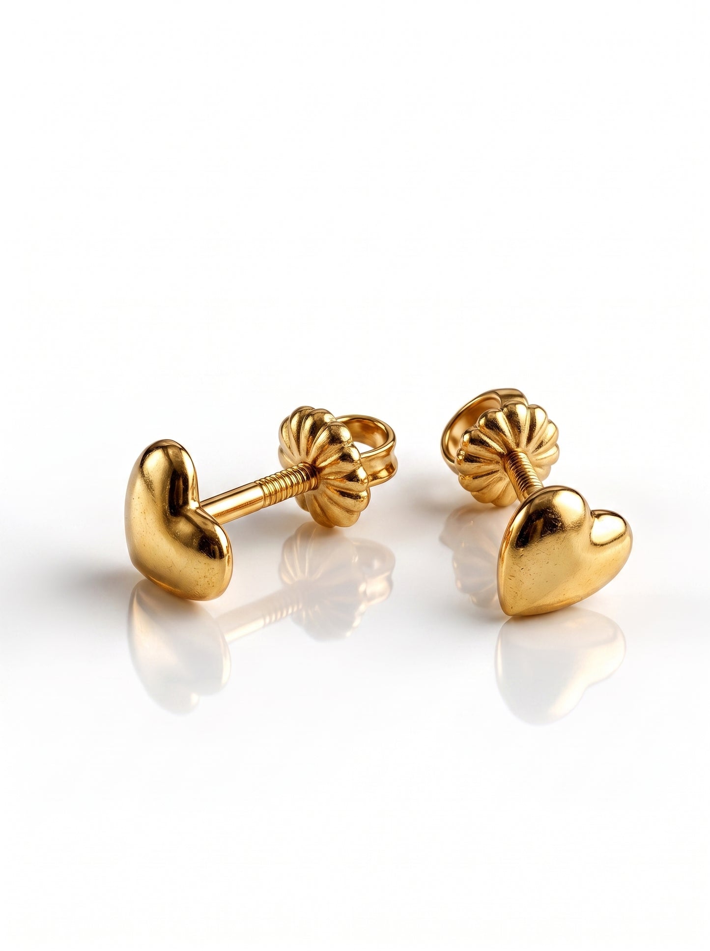 Aros corazón 18k modelo Numa