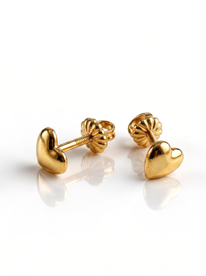 Aros corazón 18k modelo Numa