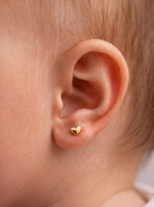 Aros corazón 18k modelo Numa