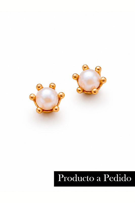 Aros abridores con perla modelo Aerin