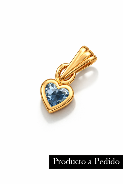 Colgante Punto de Luz Corazon Oro 18k modelo Celeste
