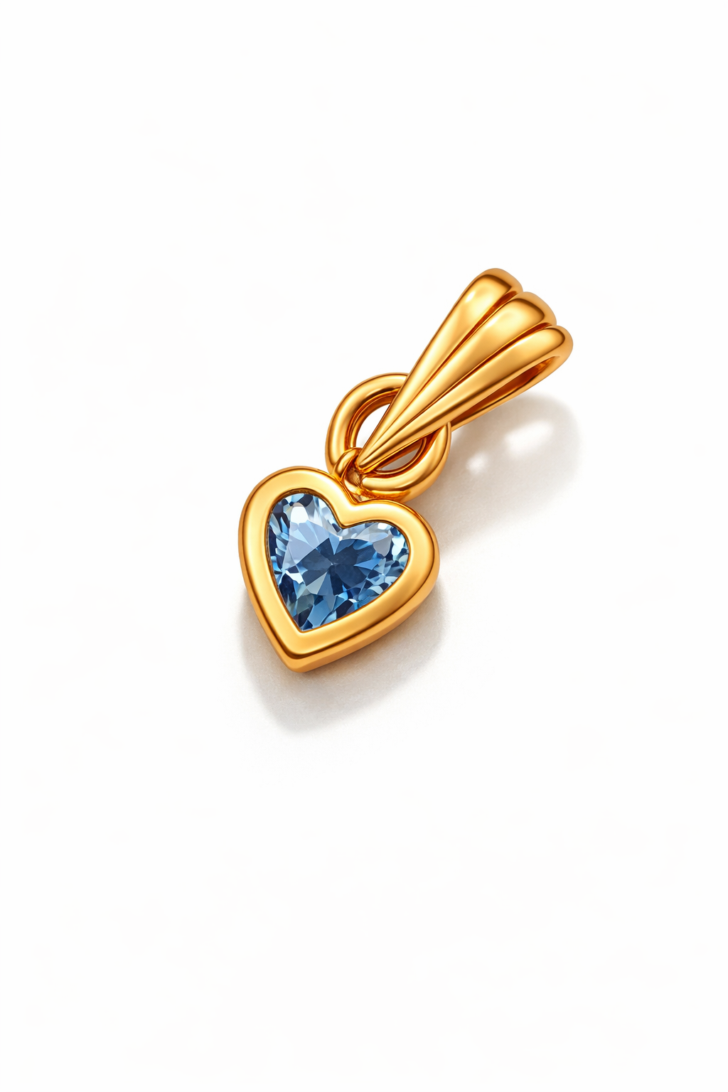 Colgante Punto de Luz Corazon Oro 18k modelo Celeste