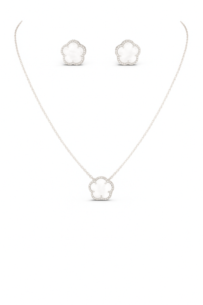 Conjunto Trébol de Nácar modelo Alba