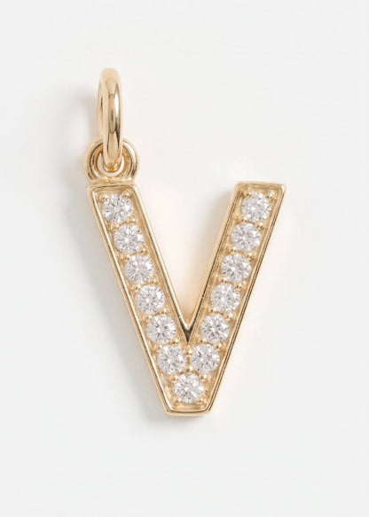 Letras Iniciales con circones-  Oro 18k