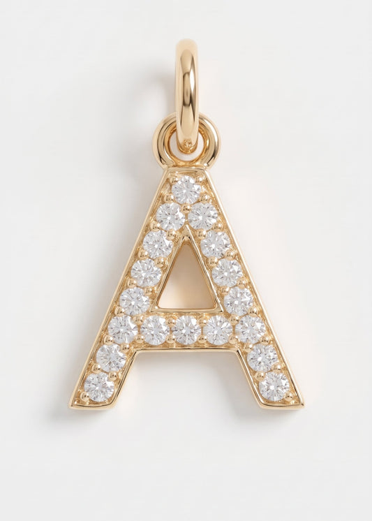 Letras Iniciales con circones-  Oro 18k