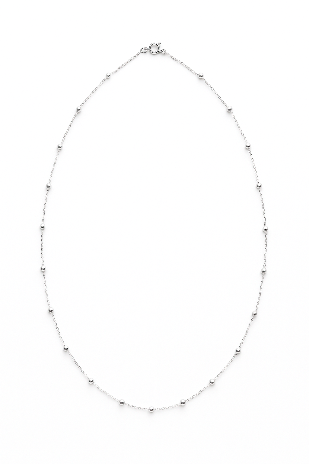 Gargantilla Eslabón y Pelotitas 55 cms Modelo Ayla