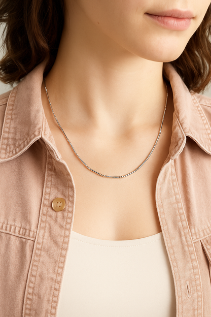 Gargantilla Palitos y Puntos 45 cms modelo Axis