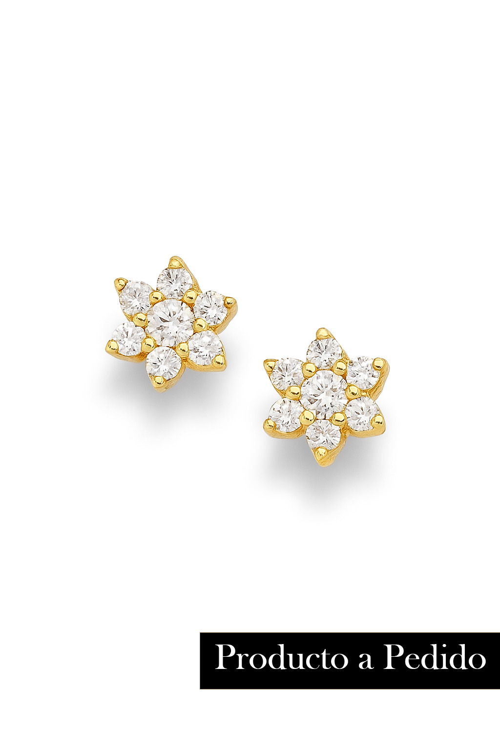 Pendientes Flor de Oro 18k modelo Amaris