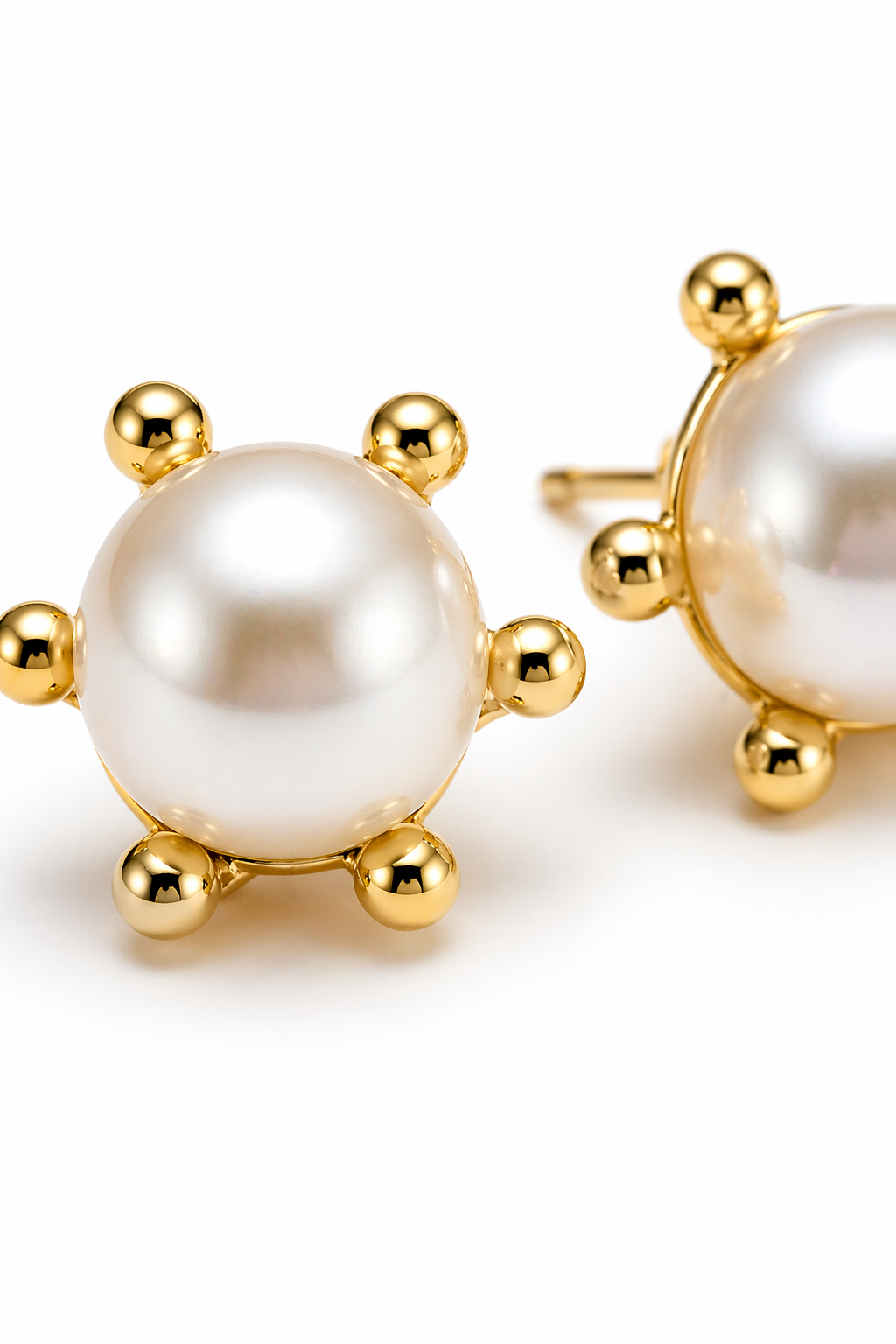 Pendientes con Perla modelo Selma Oro 18k
