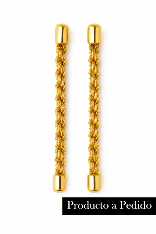 Pendientes trenzados modelo Elara